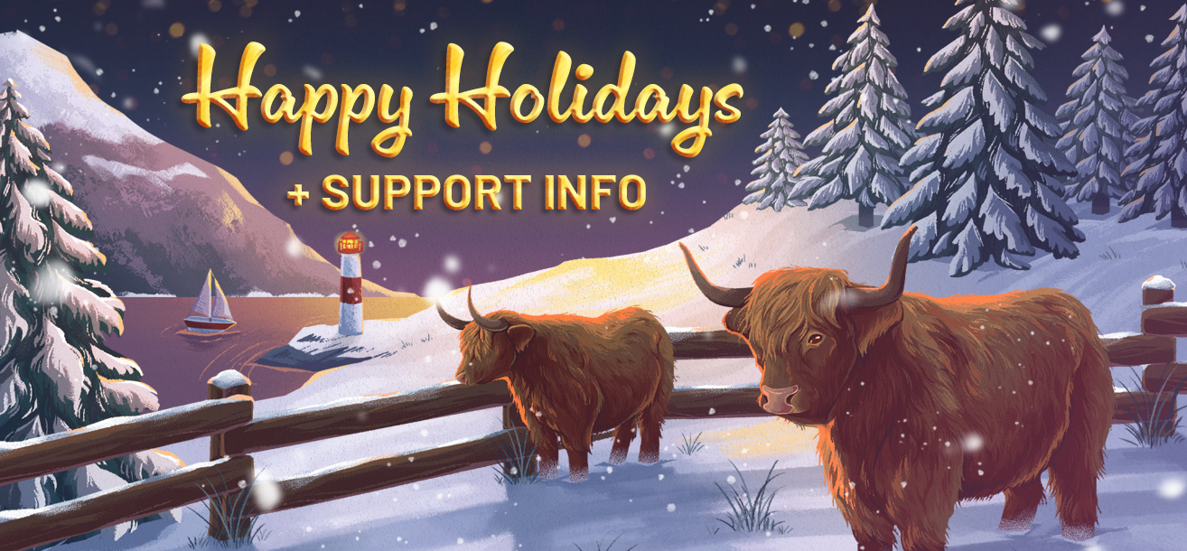 Happy Holidays! Christmas Cards & Support Info
